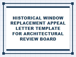 Guide for Historic Window Replacement Letters