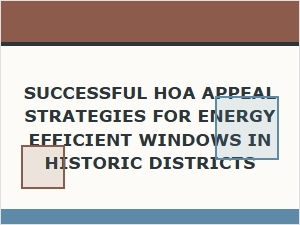 Historic District Window Energy Appeal Tips
