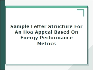 How to Appeal Hoa Energy Requirements